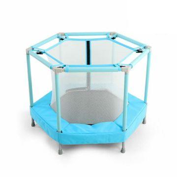 Mini trambulina pentru copii cu plasa interioara Nichiduta Jump Blue