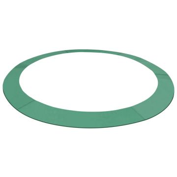 vidaXL Bandă de siguranță trambulină rotundă de 3,96 m, verde, PE